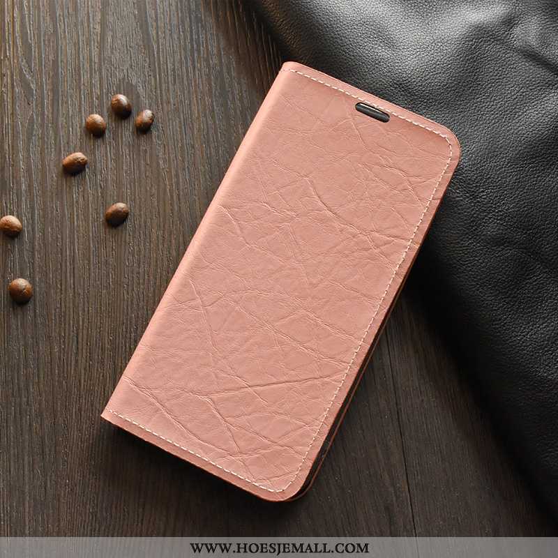Hoesje Nokia 3.2 Leer Dun Bescherming Mobiele Telefoon Siliconen Roze Hoes