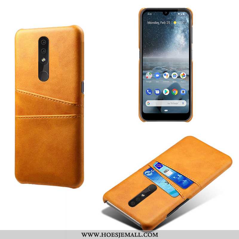 Hoes Nokia 4.2 Trend Bescherming Mobiele Telefoon Donkerblauw Leer Hoesje Donkerblauwe