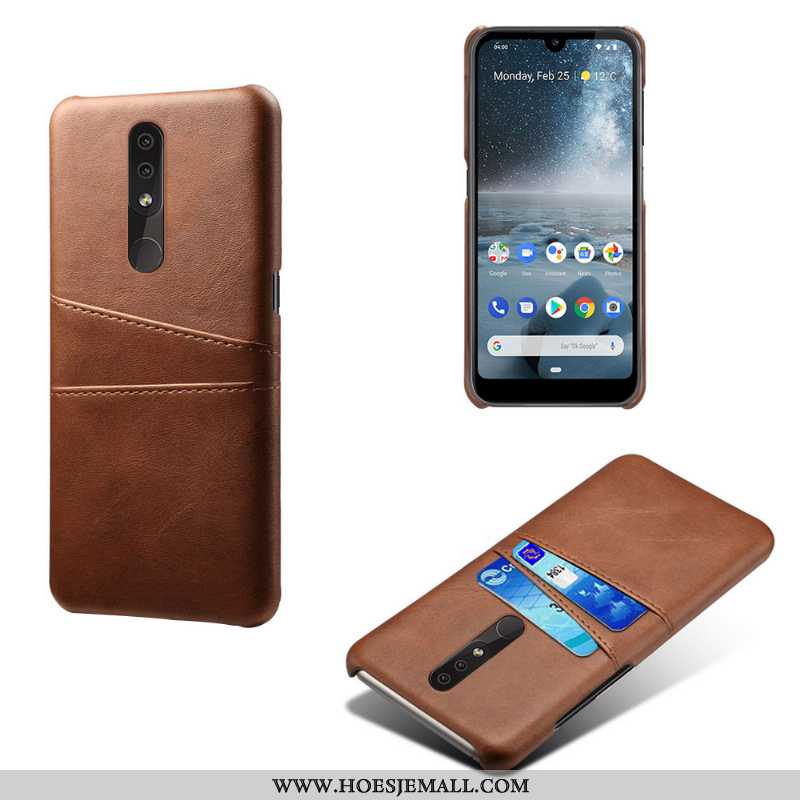 Hoes Nokia 4.2 Trend Bescherming Mobiele Telefoon Donkerblauw Leer Hoesje Donkerblauwe