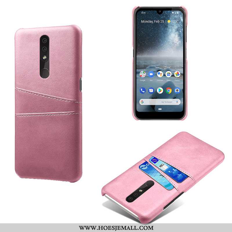 Hoes Nokia 4.2 Trend Bescherming Mobiele Telefoon Donkerblauw Leer Hoesje Donkerblauwe