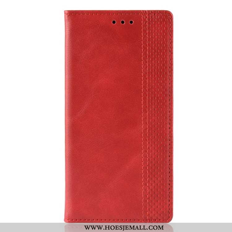 Hoes Nokia 4.2 Leren Hoesje Blauw Magnetisch Clamshell Mobiele Telefoon Kaart Blauwe