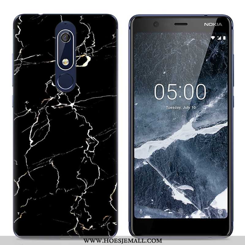 Hoes Nokia 5.1 Trend Zacht Spotprent Roze Doorzichtig Eenvoudige