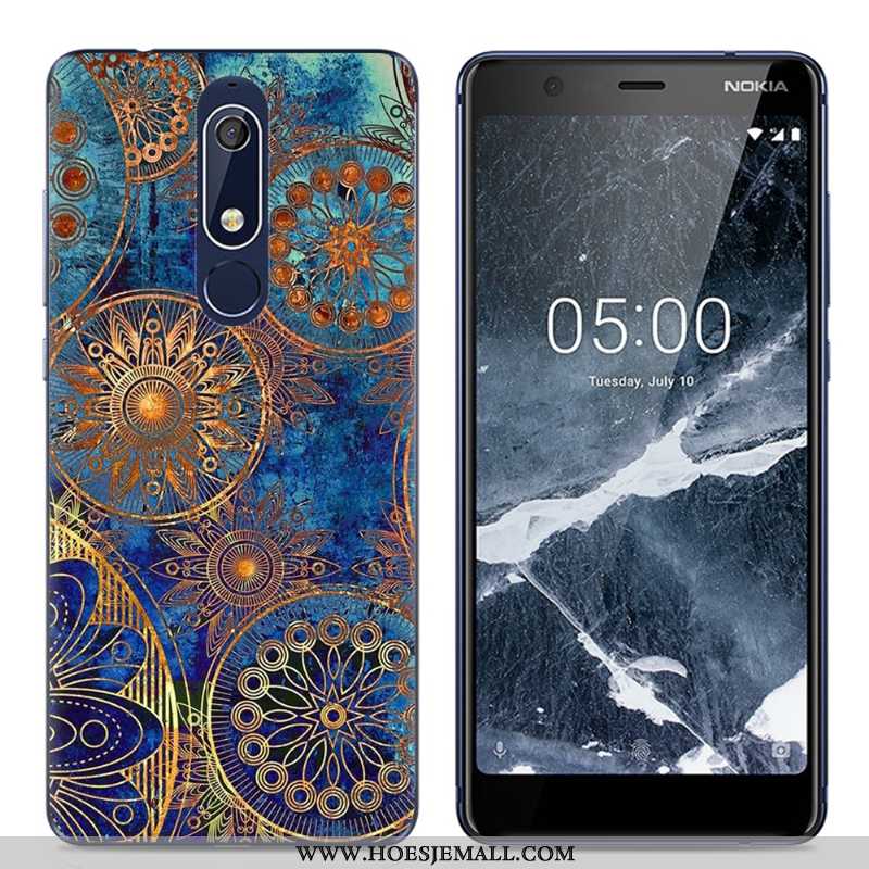 Hoes Nokia 5.1 Trend Zacht Spotprent Roze Doorzichtig Eenvoudige