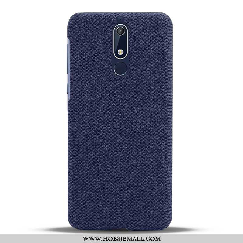 Hoes Nokia 5.1 Dun Bescherming Donkerblauw Anti-fall Mobiele Telefoon Hoesje Licht Donkerblauwe