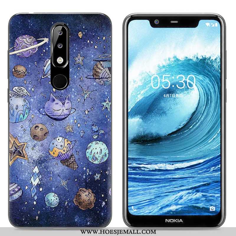 Hoesje Nokia 5.1 Plus Zacht Bescherming Spotprent Roze Scheppend Mobiele Telefoon