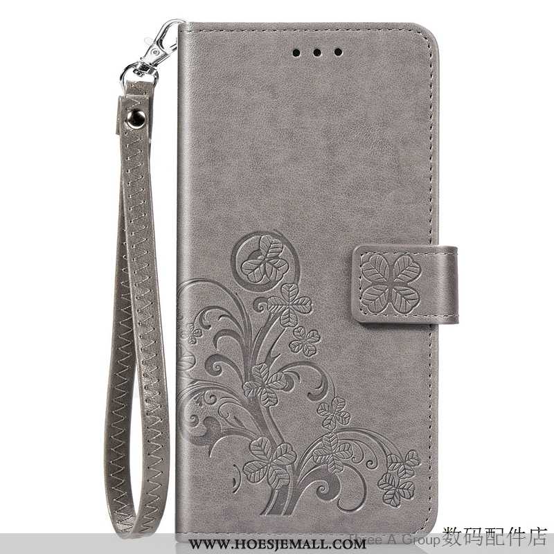 Hoes Nokia 5.3 Siliconen Leren Hoesje Folio Kaart Mobiele Telefoon Hanger Purper