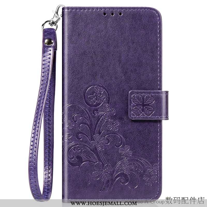 Hoes Nokia 5.3 Siliconen Leren Hoesje Folio Kaart Mobiele Telefoon Hanger Purper