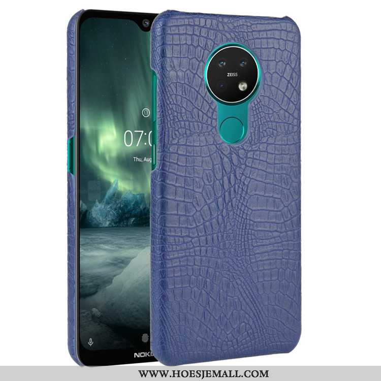 Hoesje Nokia 5.3 Vintage Leer Hoes Mobiele Telefoon Zwart Krokodil Bescherming Zwarte