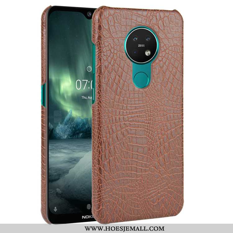 Hoesje Nokia 5.3 Vintage Leer Hoes Mobiele Telefoon Zwart Krokodil Bescherming Zwarte