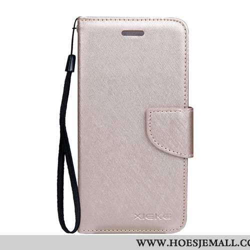 Hoesje Nokia 6.1 Bescherming Leren Hoes Folio Patroon Zijde Roze