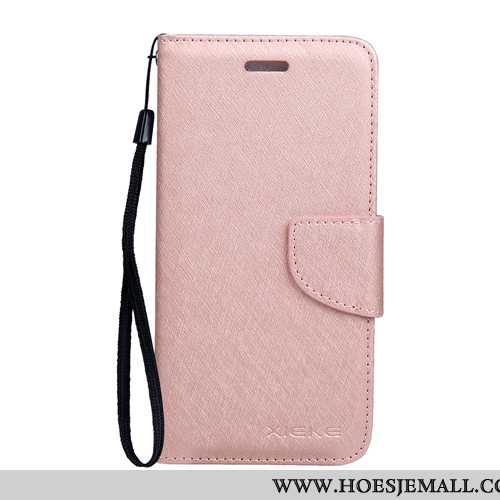 Hoesje Nokia 6.1 Bescherming Leren Hoes Folio Patroon Zijde Roze