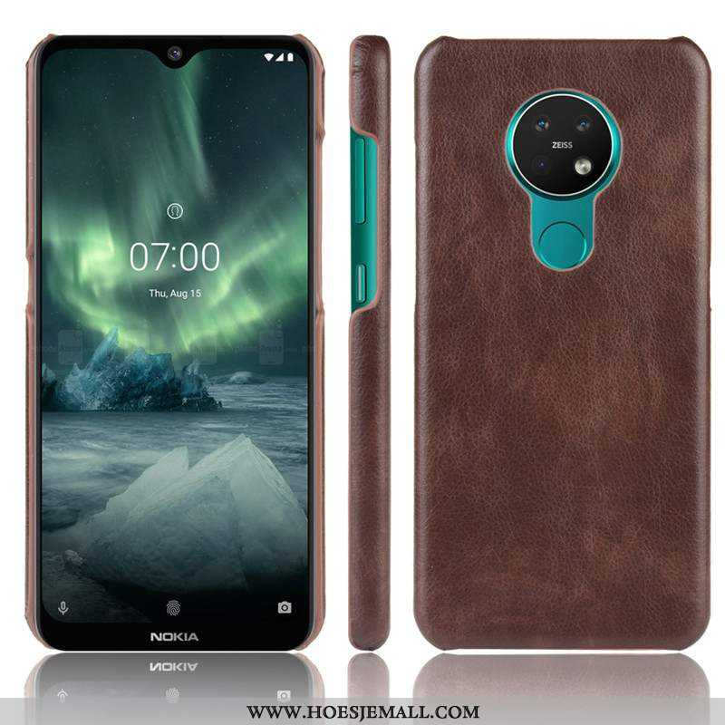 Hoesje Nokia 6.2 Super Dun Antislip Schrobben Hoes Bescherming Leer Bruin