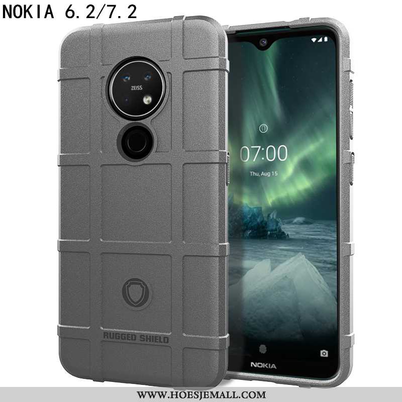 Hoesje Nokia 6.2 Siliconen Bescherming Mobiele Telefoon Magnetisch Nieuw All Inclusive Zwarte