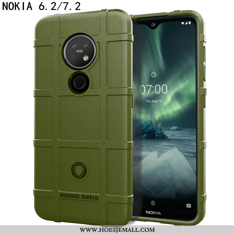 Hoesje Nokia 6.2 Siliconen Bescherming Mobiele Telefoon Magnetisch Nieuw All Inclusive Zwarte