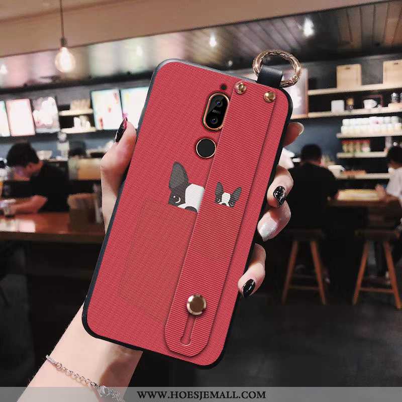 Hoesje Nokia 7 Plus Spotprent Siliconen Rood Hoes Anti-fall All Inclusive