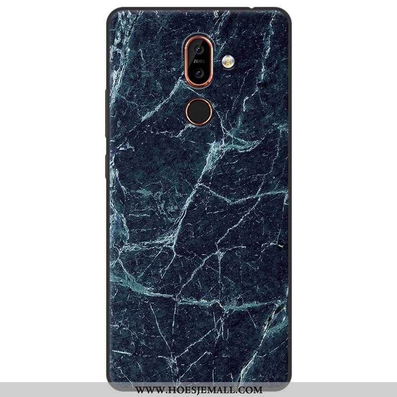 Hoes Nokia 7 Plus Vintage Hout Zacht Hoesje Siliconen All Inclusive Geschilderd Geel