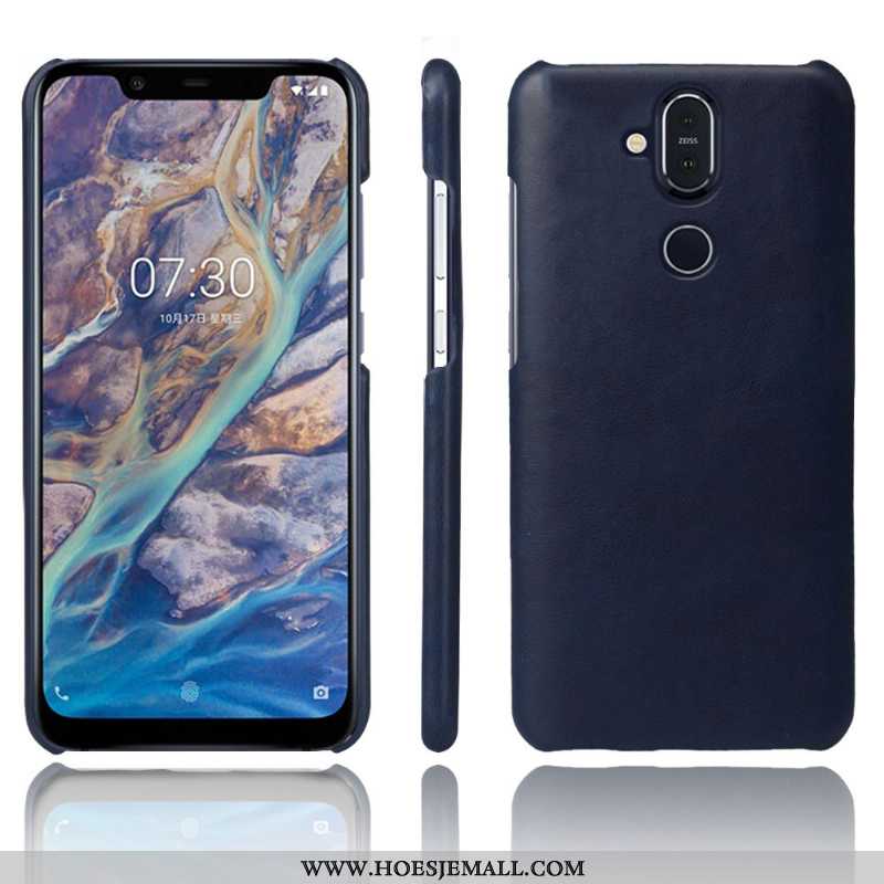 Hoesje Nokia 8.1 Leren Leer Mobiele Telefoon Rood Hoes Kwaliteit