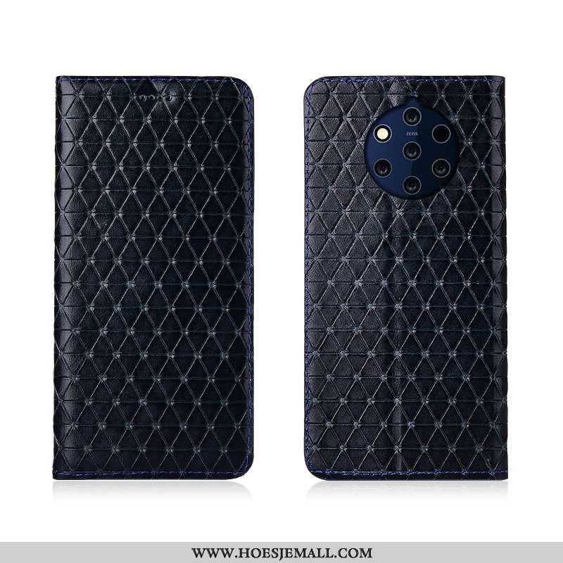 Hoesje Nokia 9 Pureview Leren Zacht Khaki Clamshell Anti-fall Hoes