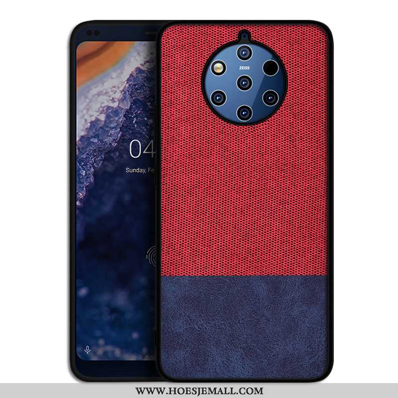 Hoesje Nokia 9 Pureview Trend Zacht Bescherming Doek Rood Anti-fall Hoes