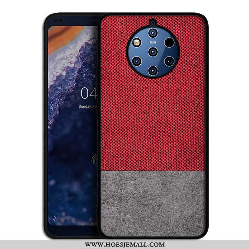 Hoesje Nokia 9 Pureview Trend Zacht Bescherming Doek Rood Anti-fall Hoes