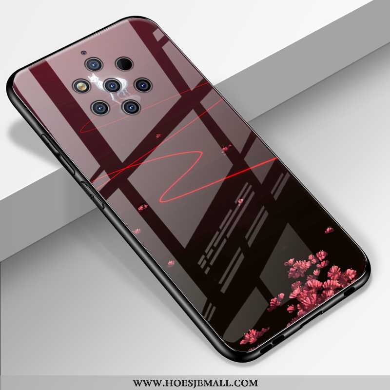 Hoes Nokia 9 Pureview Persoonlijk Scheppend Hoesje All Inclusive Spiegel Pas Glas Zwarte