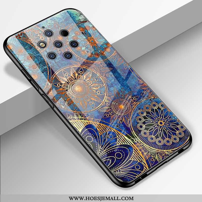 Hoes Nokia 9 Pureview Persoonlijk Scheppend Hoesje All Inclusive Spiegel Pas Glas Zwarte