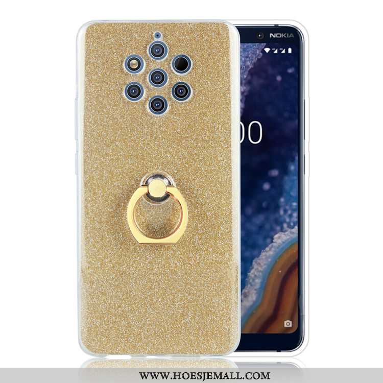 Hoes Nokia 9 Pureview Hoesje Ring Mobiele Telefoon Roze Geel