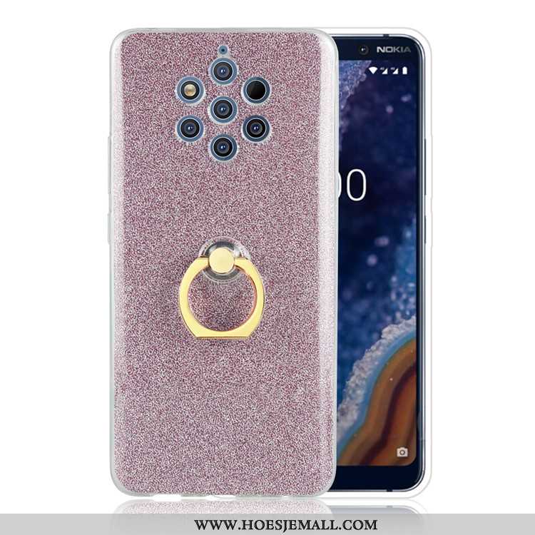 Hoes Nokia 9 Pureview Hoesje Ring Mobiele Telefoon Roze Geel