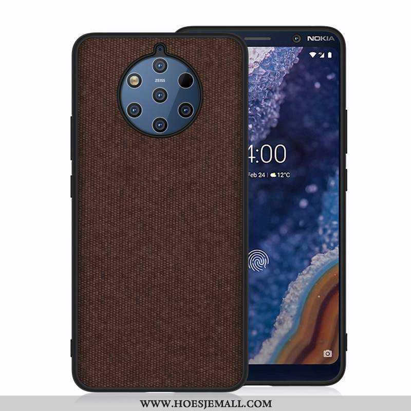 Hoes Nokia 9 Pureview Bescherming Hard Zwart Mobiele Telefoon Hoesje Zwarte