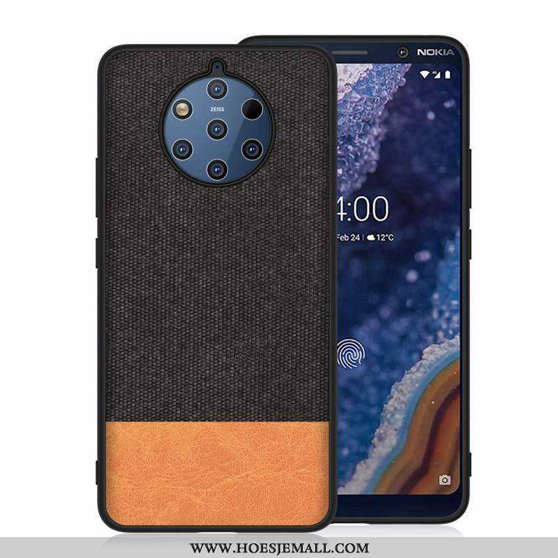 Hoes Nokia 9 Pureview Bescherming Hard Zwart Mobiele Telefoon Hoesje Zwarte