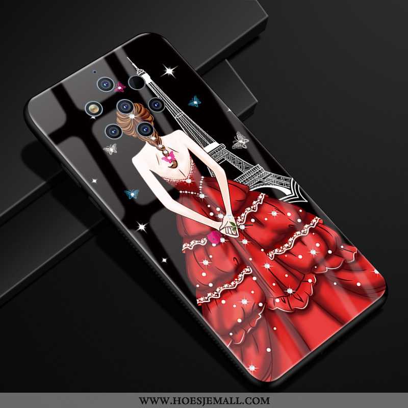 Hoes Nokia 9 Pureview Scheppend Bescherming Mobiele Telefoon Glas Gazen Rood