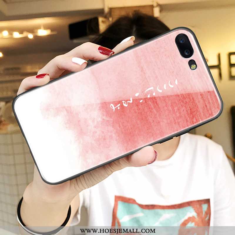 Hoes Oneplus 5 Zacht Siliconen Roze Net Red Hoesje Spiegel Trend