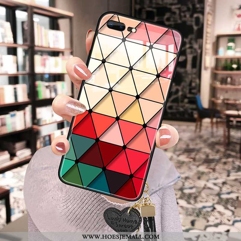 Hoes Oneplus 5 Zacht Glas Net Red Hemming Mobiele Telefoon Kleur Hoesje