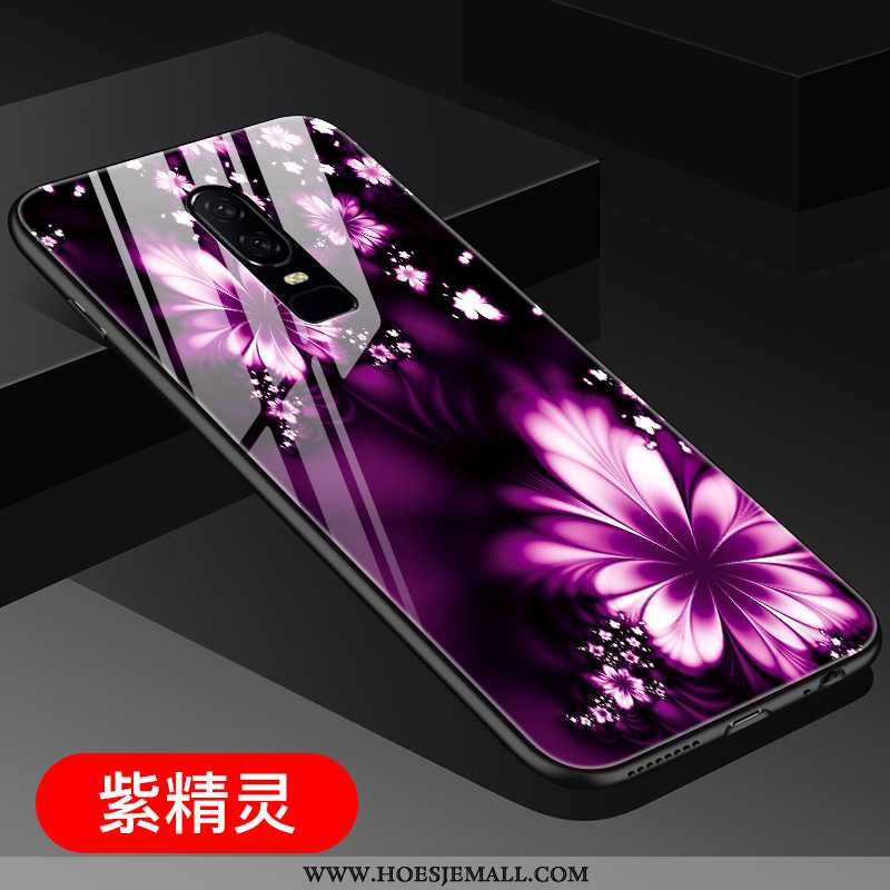 Hoes Oneplus 6 Trend Siliconen All Inclusive Hoesje Bescherming Anti-fall Spiegel Purper