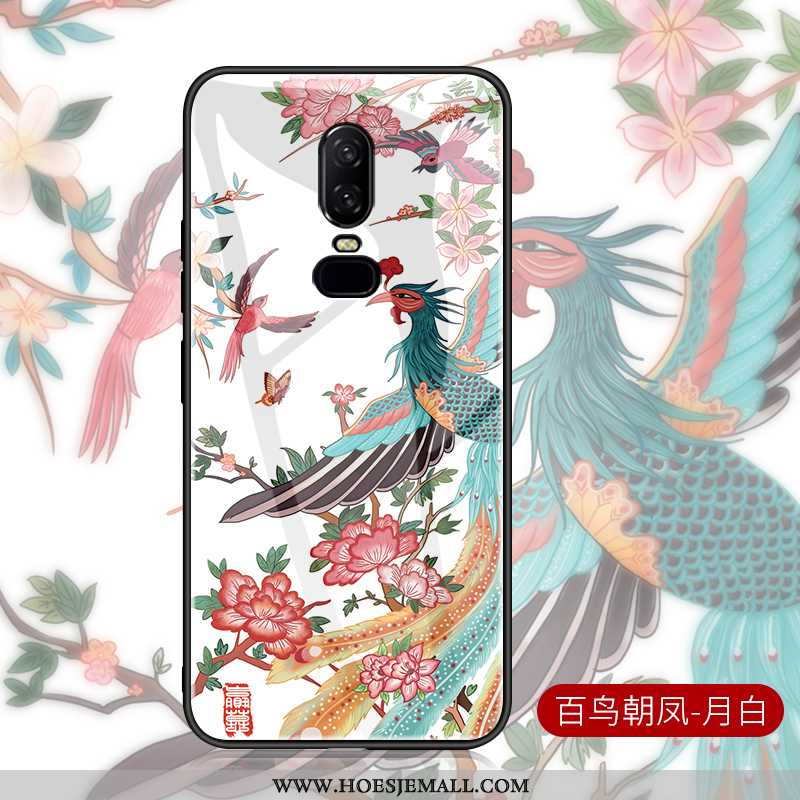 Hoesje Oneplus 6 Vintage Original Super Mobiele Telefoon Scheppend All Inclusive Vogel Witte