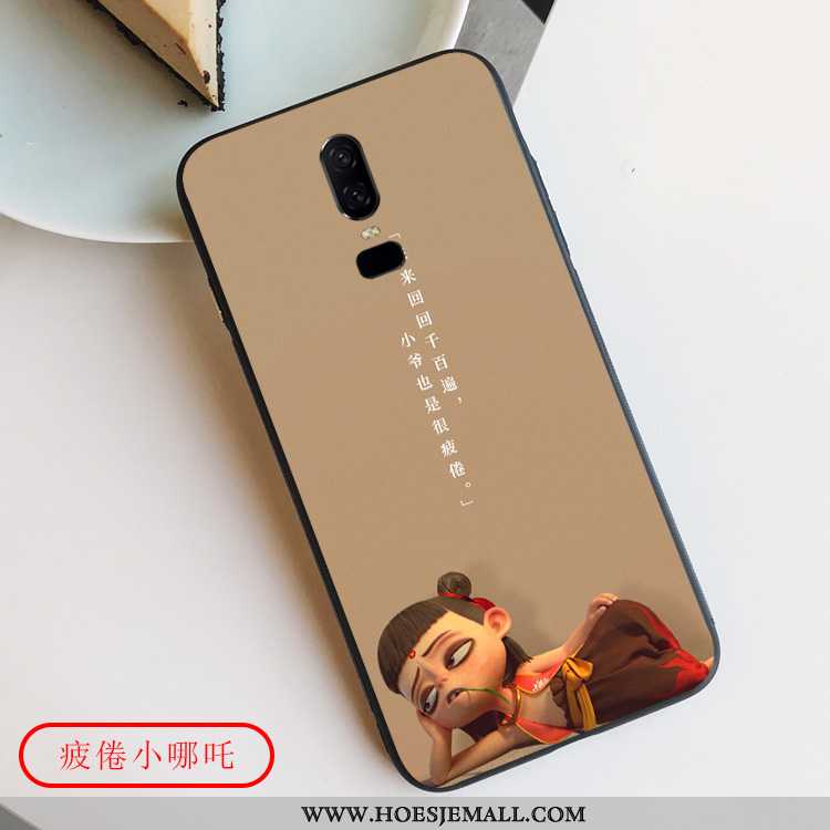 Hoes Oneplus 6 Dun Zacht Mooie Super Mobiele Telefoon Spotprent Rood