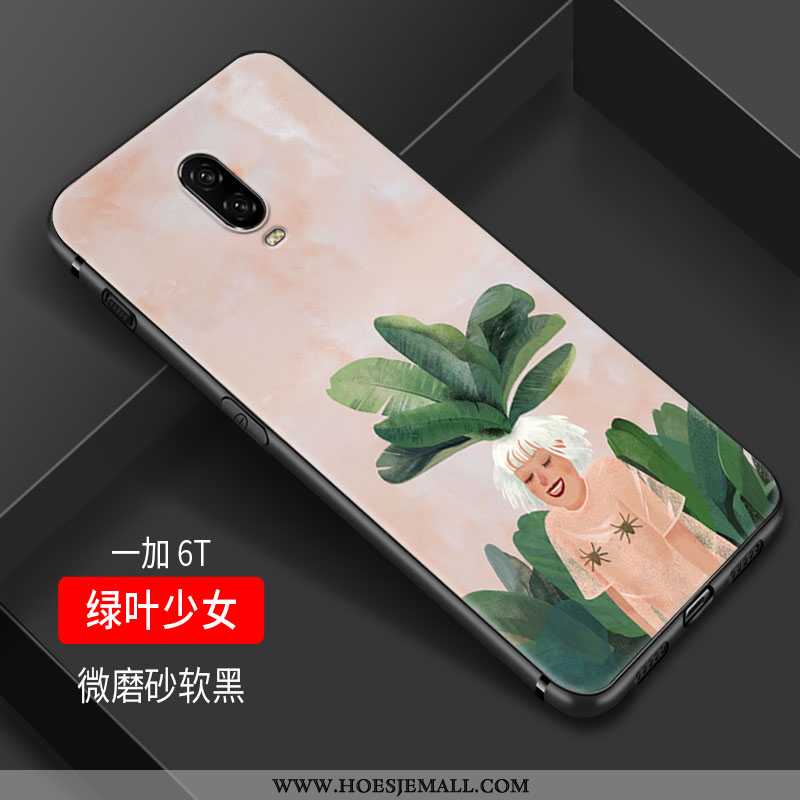 Hoes Oneplus 6t Siliconen Bescherming Mobiele Telefoon Mini Anti-fall Zacht Groen