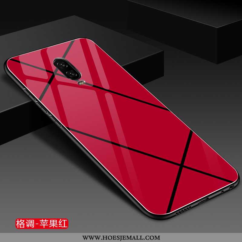 Hoes Oneplus 6t Scheppend Trend Bescherming Effen Kleur Mobiele Telefoon Net Red Geel