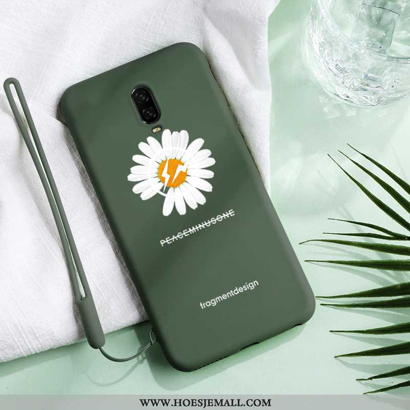 Hoes Oneplus 6t Mooie Super All Inclusive Licht Groen Hoesje Zacht