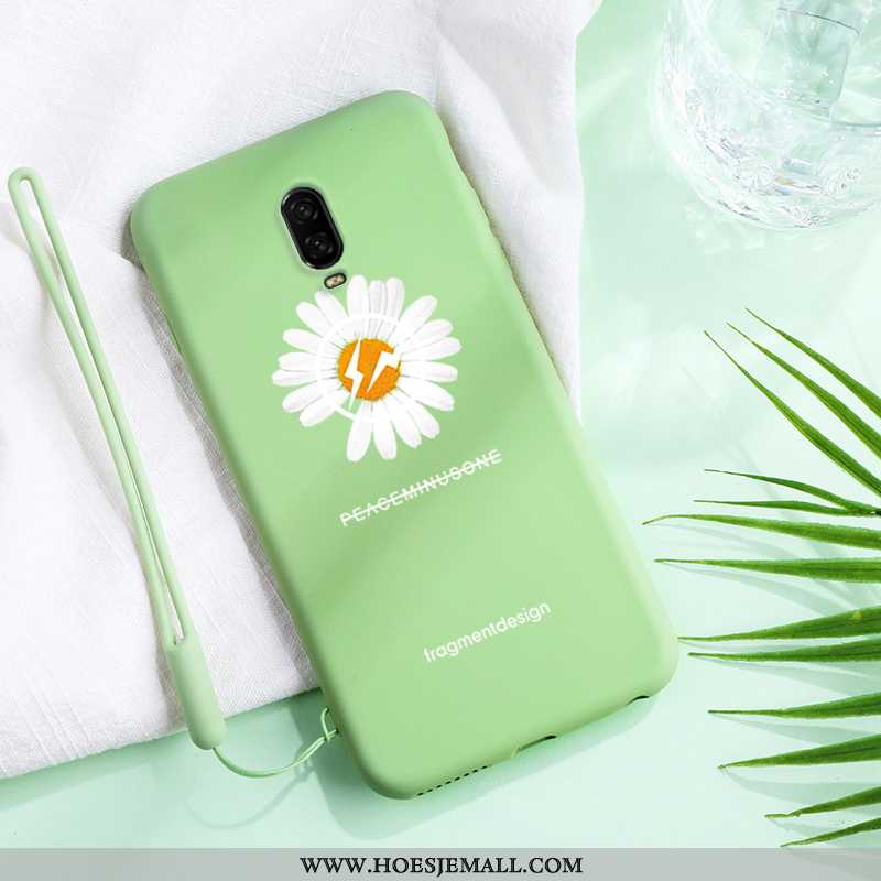 Hoes Oneplus 6t Mooie Super All Inclusive Licht Groen Hoesje Zacht