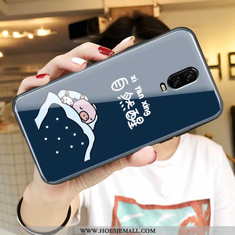 Hoesje Oneplus 6t Super Dun Zacht Scheppend Trend Mooie Spotprent Blauwe