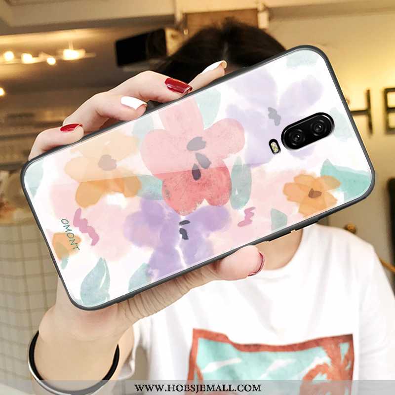 Hoesje Oneplus 6t Trend Zacht Anti-fall Lovers All Inclusive Mobiele Telefoon Glas Kleur