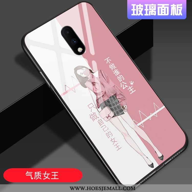 Hoes Oneplus 7 Persoonlijk Trend Lovers Anti-fall Net Red Mobiele Telefoon Chinese Stijl Roze