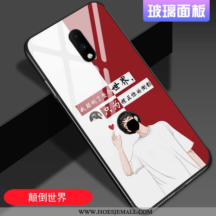 Hoes Oneplus 7 Persoonlijk Trend Lovers Anti-fall Net Red Mobiele Telefoon Chinese Stijl Roze