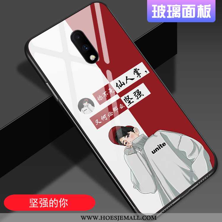 Hoes Oneplus 7 Persoonlijk Trend Lovers Anti-fall Net Red Mobiele Telefoon Chinese Stijl Roze