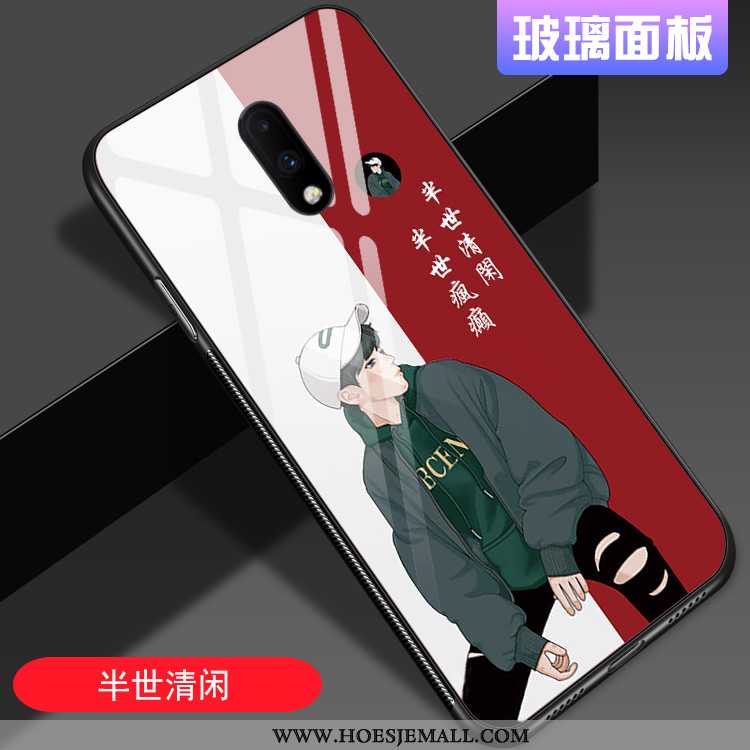 Hoes Oneplus 7 Persoonlijk Trend Lovers Anti-fall Net Red Mobiele Telefoon Chinese Stijl Roze