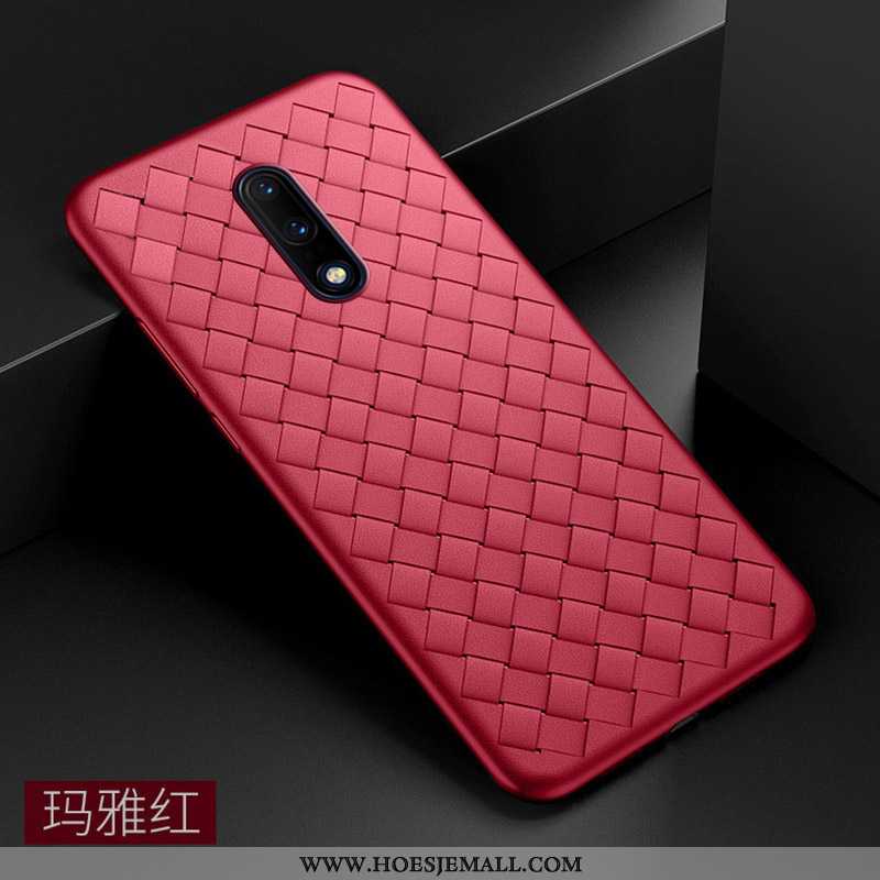 Hoes Oneplus 7 Scheppend Trend Anti-fall Hoesje Net Red Persoonlijk Rood