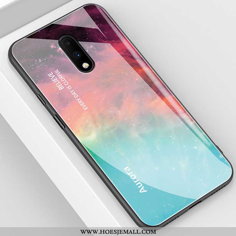 Hoesje Oneplus 7 Trend Super Glas Scheppend Bescherming Schrobben Blauwe