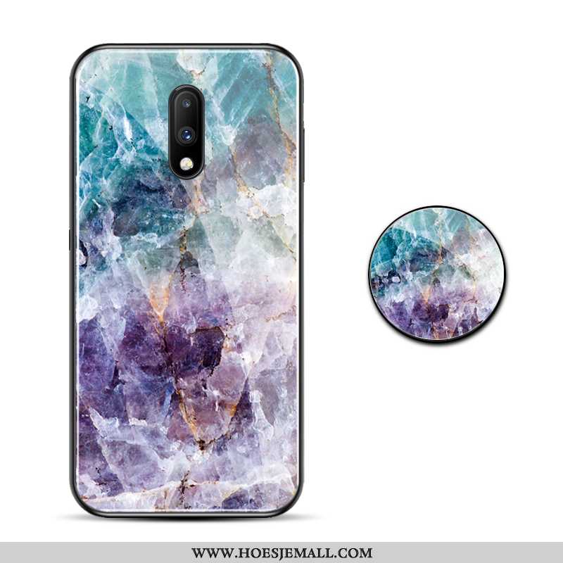 Hoesje Oneplus 7 Bescherming Glas Hard Mobiele Telefoon Dun Hoes Grote Roze