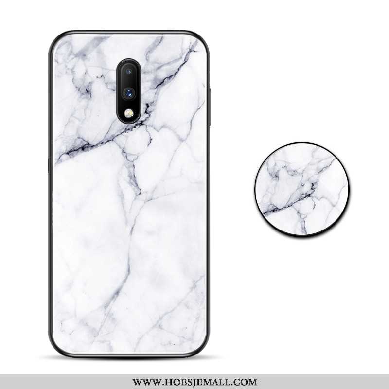 Hoesje Oneplus 7 Bescherming Glas Hard Mobiele Telefoon Dun Hoes Grote Roze